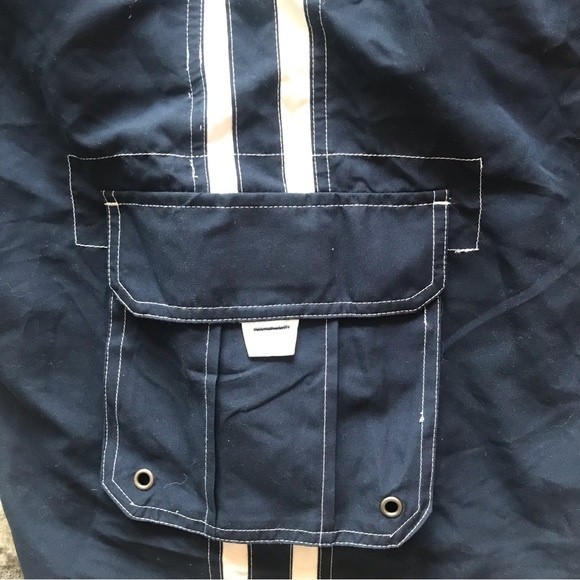 New Open Ocean Trails Trunks Navy & White Pockets Drawstring Size XL - Picture 4 of 8